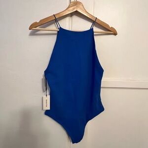 Aritzia Contour blue thin strap bodysuit NWT